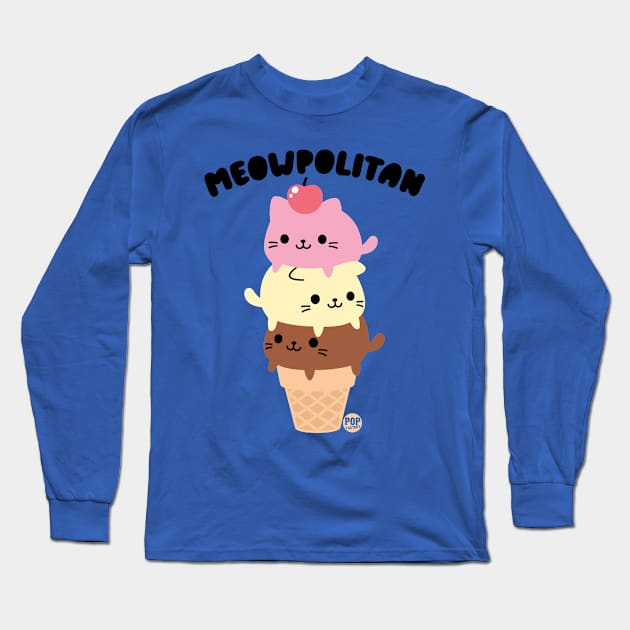 CAT ICE CREAM Long Sleeve T-Shirt by toddgoldmanart